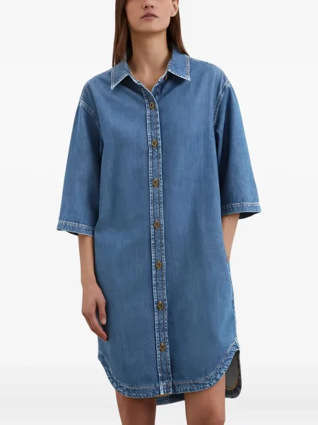 Rochie din denim Marc O'polo de costum albastru