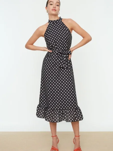 Obleka Trendyol črna