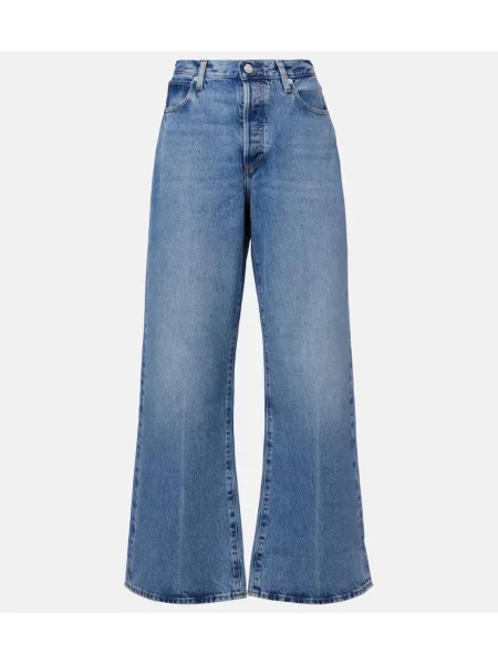 Szerokie jeansy Frame niebieskie