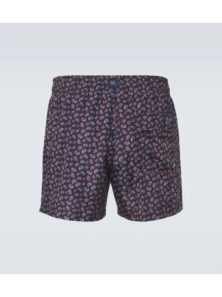 Slip de baie Etro cu model paisley albastru