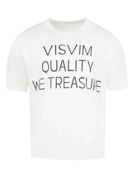 Тениска Visvim с принт с кръгло деколте бяло