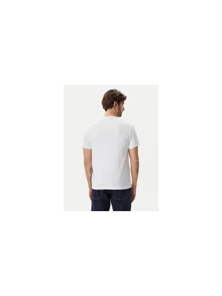 Calvin Klein Póló Satin Bonded Logo Regular Fit fehér