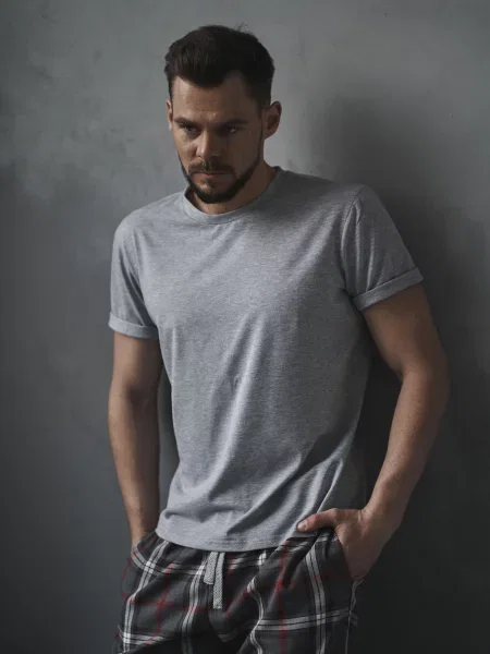 HANDY WEAR Cotton Basic Футболка Світло-сірий меланж сіра