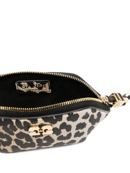 Portofel Ganni cu imagine cu model leopard