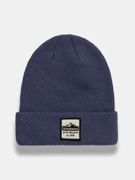 Вълнена шапка Smartwool от плътен трикотаж от вълна черно