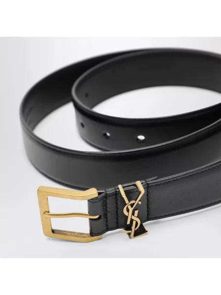 Pasek Saint Laurent skórzany czarny