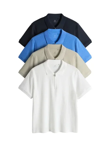 The Set Tricou albastru regal / gri / negru alb