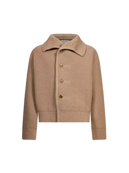 Kardigan Dries Van Noten wełniany beżowy
