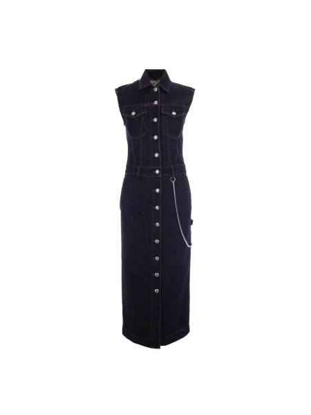 Sukienka jeansowa Sportmax garniturowa niebieska