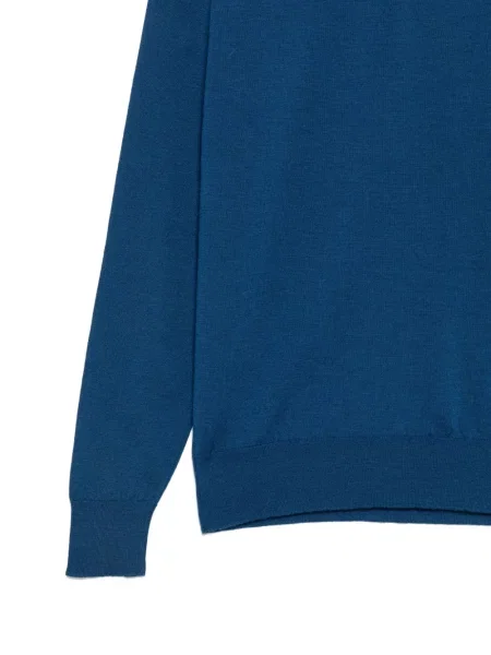 Pulover John Smedley cu decolteu rotund albastru