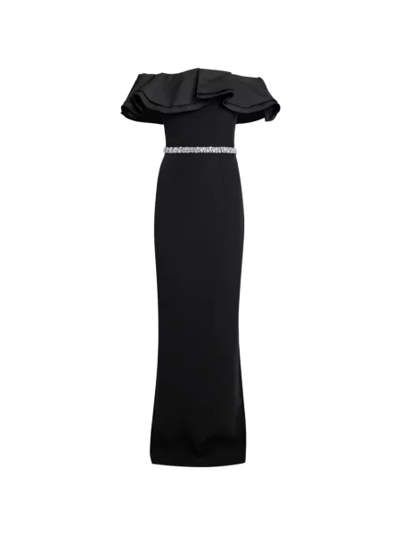 Sukienka maxi Safiyaa z odkrytymi ramionami czarna