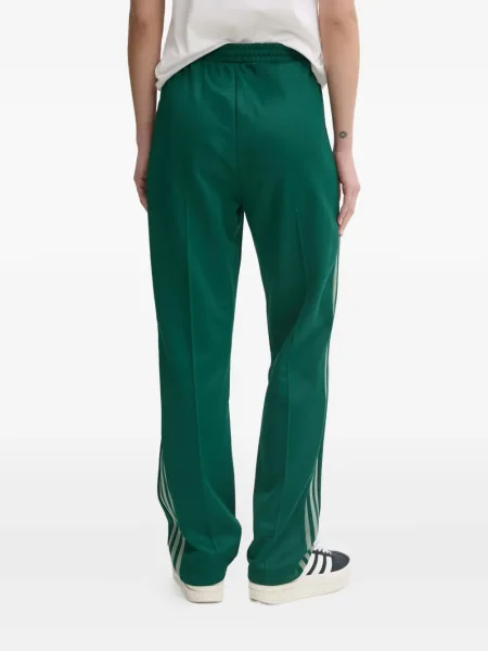 Pantaloni palazzo Adidas cu dungi plisat cu imagine albastru