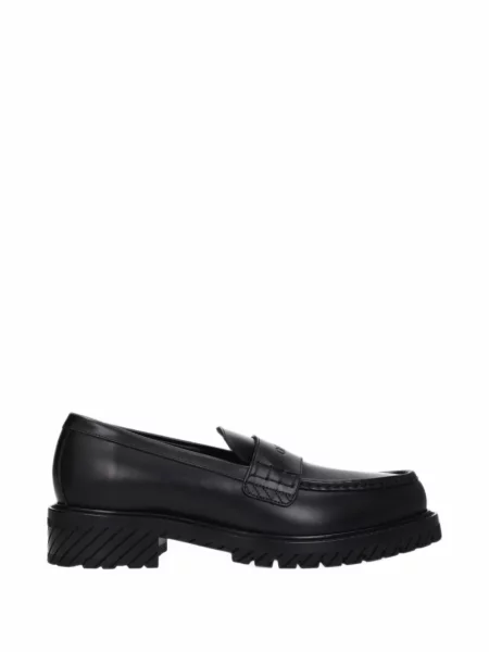 Pantofi loafer Off-white cu autograf alb
