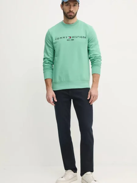 Jeansy o kroju straight fit z mieszanki bawełny model ‘MERCER’ Tommy Hilfiger niebieski