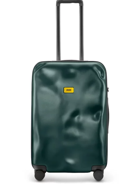 Crash Baggage kemény fedelű bőrönd ICON Medium size cm zöld