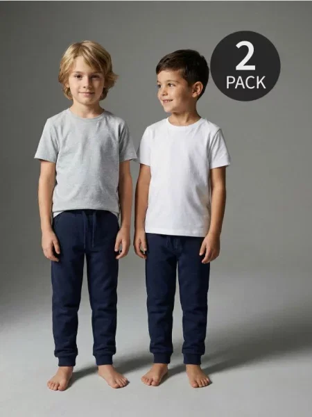 Sinsay Kalhoty 2 pack námořnická modrá