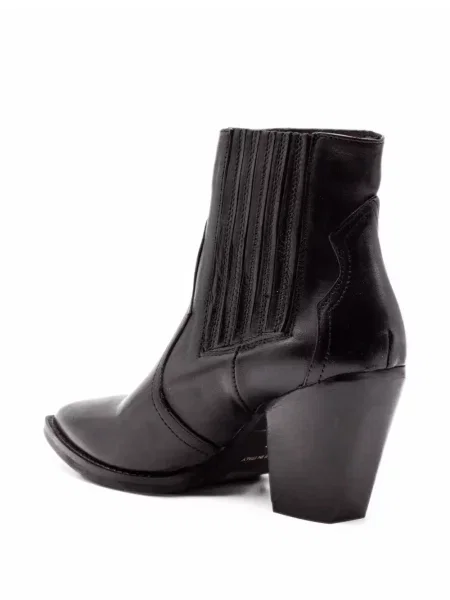 Botine Julie Dee din piele negru