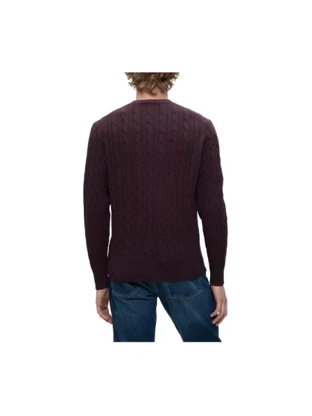 Sweter Lacoste wełniany fioletowy