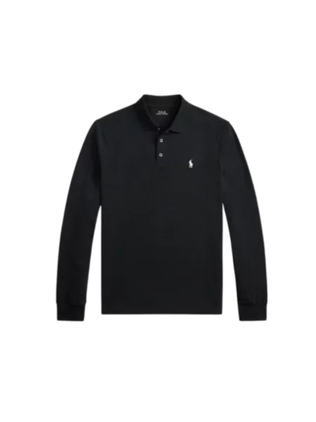 Koszulka polo Ralph Lauren z długim rękawem czarna
