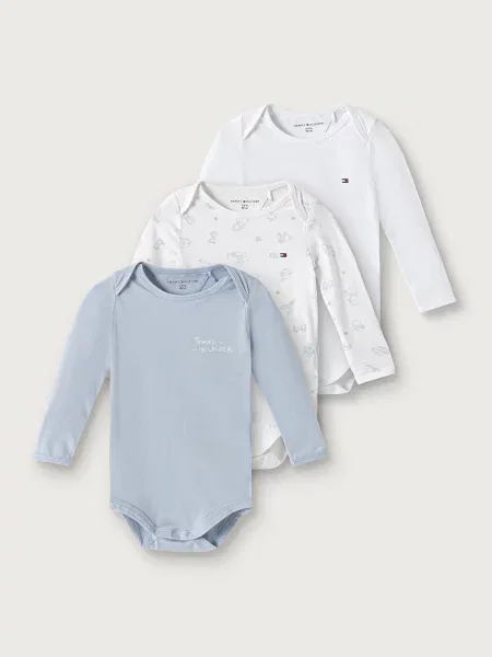 Tommy Hilfiger body pentru bebeluși din cu pachet de 3 albastru