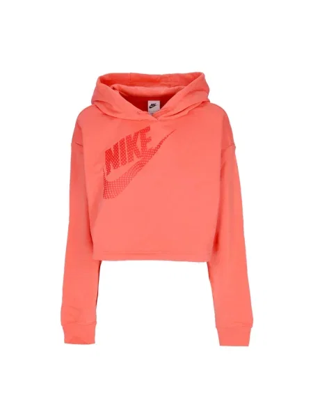 Bluza z kapturem Nike o skróconej długości różowa
