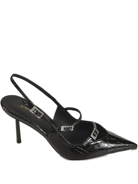 Pantofi cu toc Le Silla slingback de cristal negru