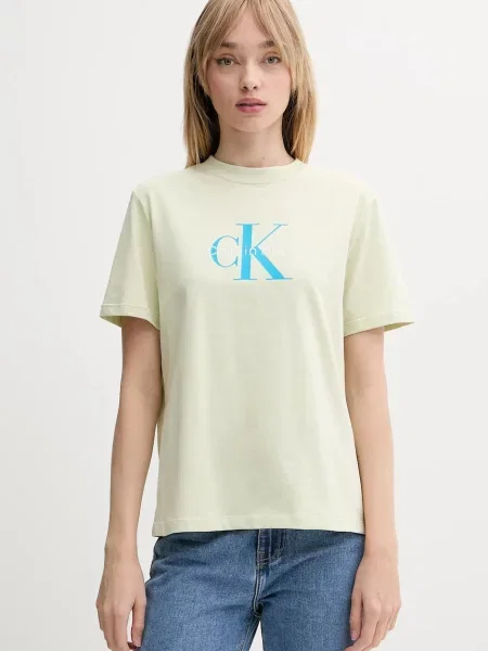 Calvin Klein Jeans t-shirt γυναικείο πράσινο