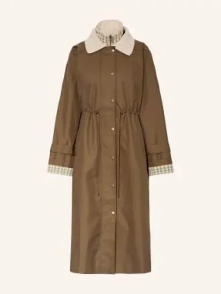 Y.A.S. Parka Z Odpinanym Kołnierzem braun beżowa