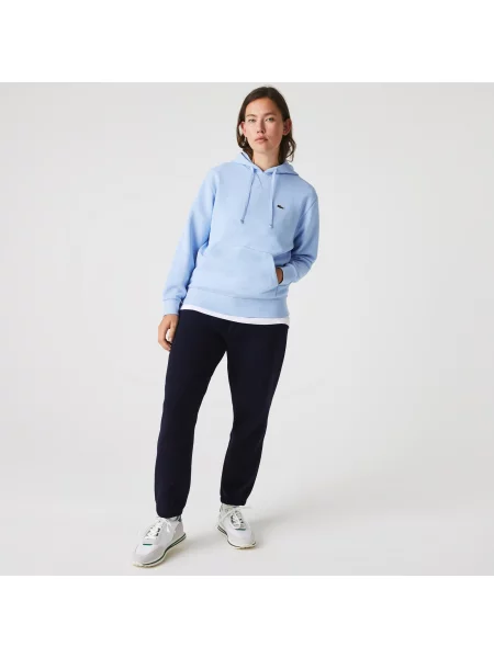 Lacoste Bluza Z Kapturem I Luźnym Krojem Z Mieszanki Bawełny niebieska