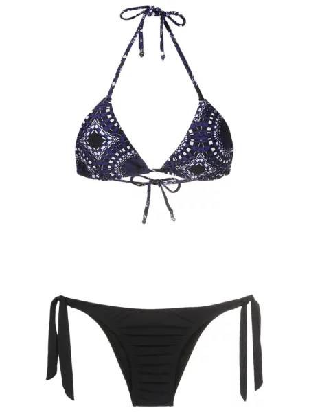 Bikini Amir Slama cu imprimeu abstract negru