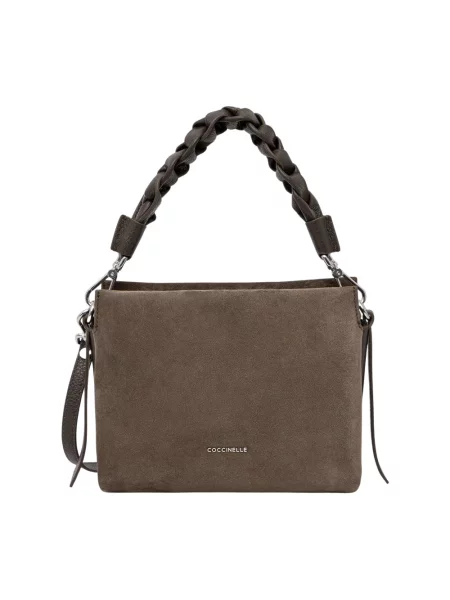 Torebka crossbody Coccinelle zamszowa zielona