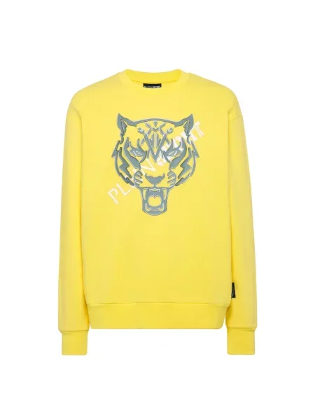 Bluza sportowa Plein Sport w tygrysie prążki żółta