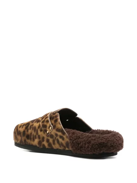 Papuci tip mules Ancient Greek Sandals cu imagine cu model leopard maro