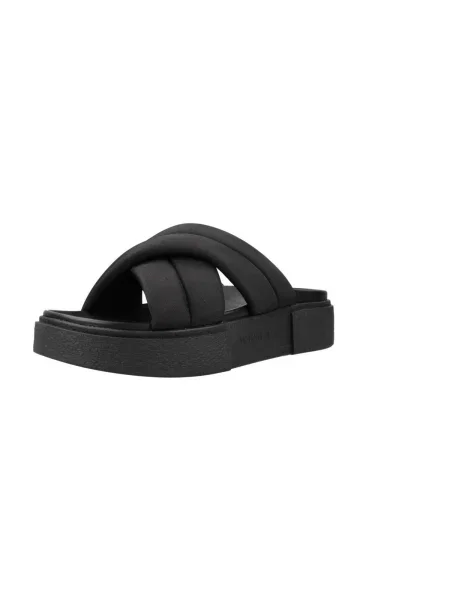 Pantofi Tommy Jeans FLATFORM SANDAL negru