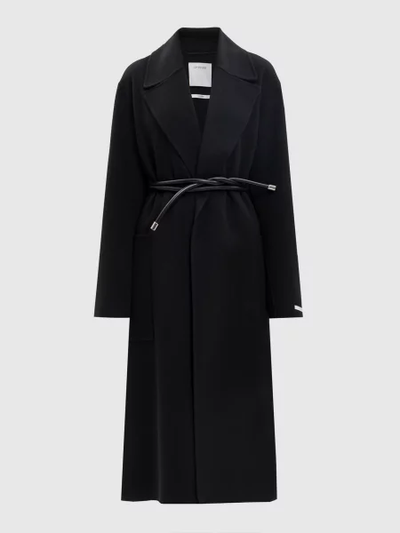 Шерстяное пальто Max Mara Sportmax на запах черное