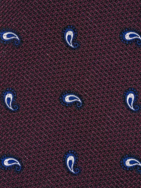 Cravată Zegna cu model paisley roșu