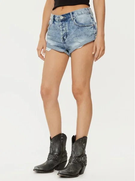 One Teaspoon Pantaloni scurți de blugi Bandits albastru