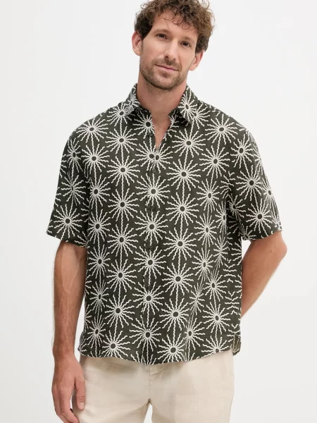 Lanena srajca Frescobol Carioca zelena