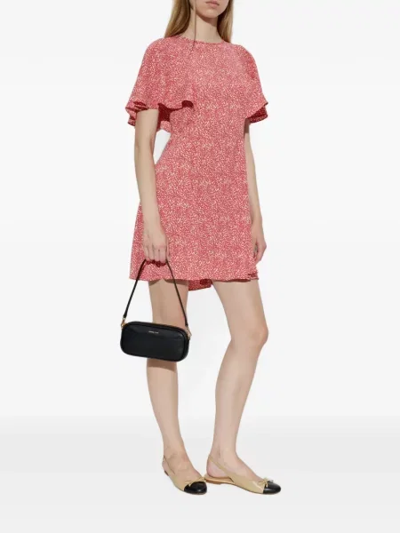 Matlasat top Michael Michael Kors cu volane cu cordon verde