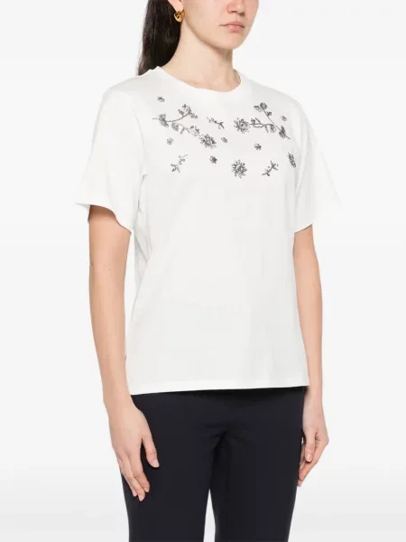 Tricou Weekend Max Mara cu model floral alb