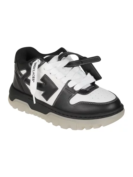 Sneakersy Off-white skórzane chunky biznesowe białe