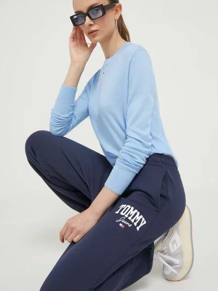 Tommy Jeans Pantaloni de trening | flare fit bej