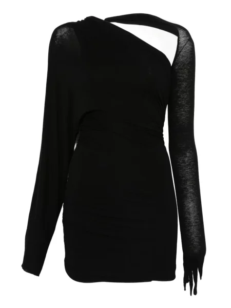 Mała sukienka mini Manuri asymetryczna garniturowa czarna