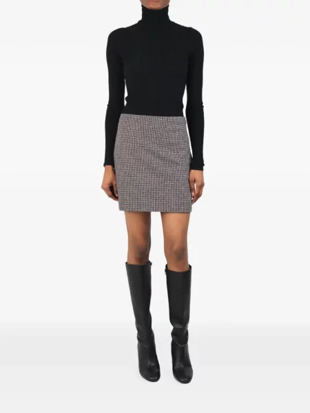 Fusta mini Theory cu model pepito negru