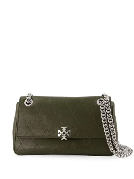 Matlasat geantă Tory Burch verde