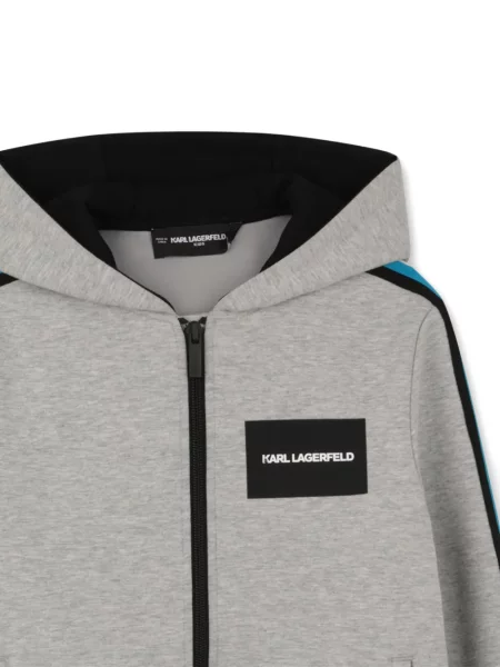 Bluza z kapturem dziecięca Karl Lagerfeld szara