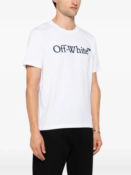 Tricou Off-white cu broderie alb