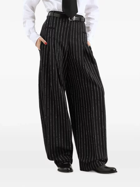 Pantaloni Dolce & Gabbana de lână negru