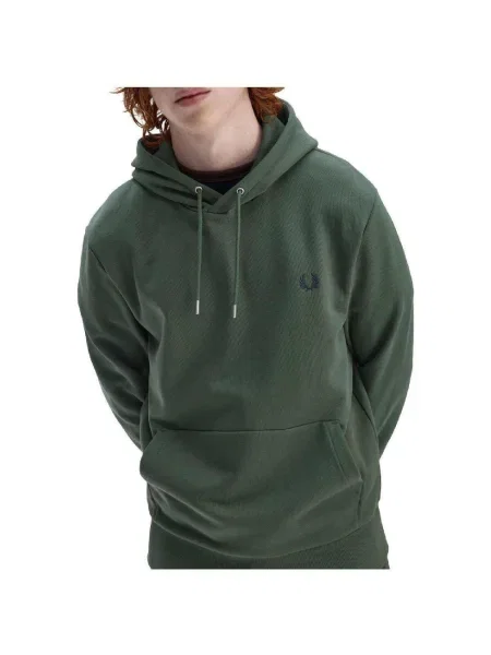 Hanorac cu glugă Fred Perry cu glugă verde