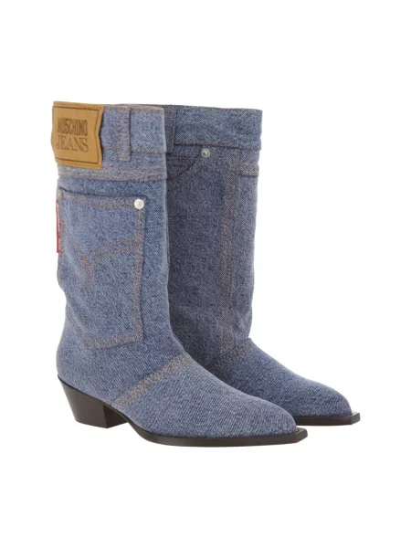 Botki Moschino niebieskie